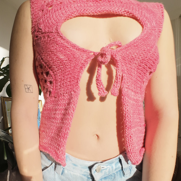 Keyhole top - pink
