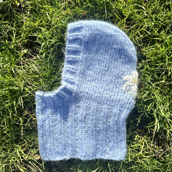 Balaclava - blue & daisy