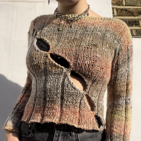 Slice me up top - grey long sleeve